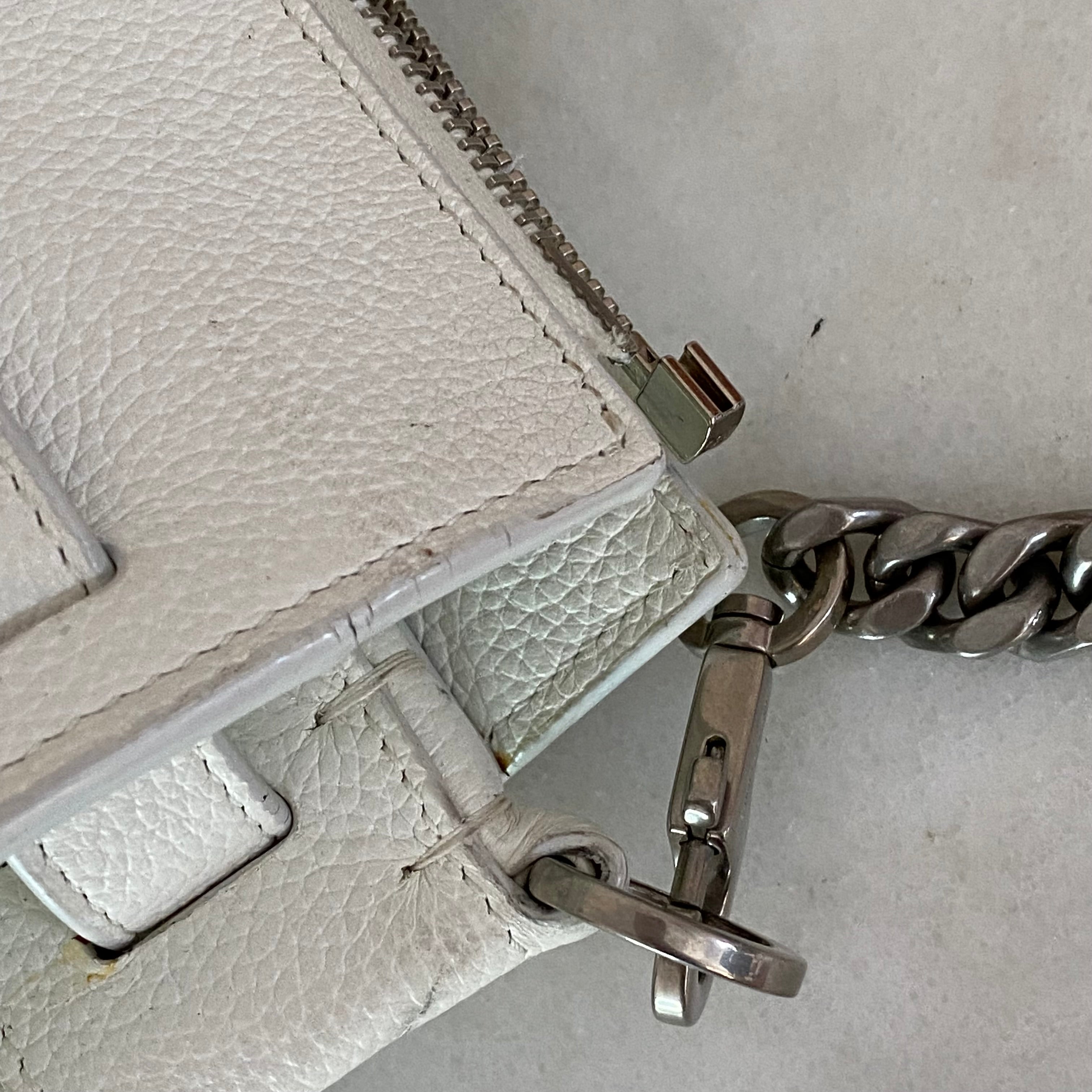 YSL White Sac De Jour Small Bag