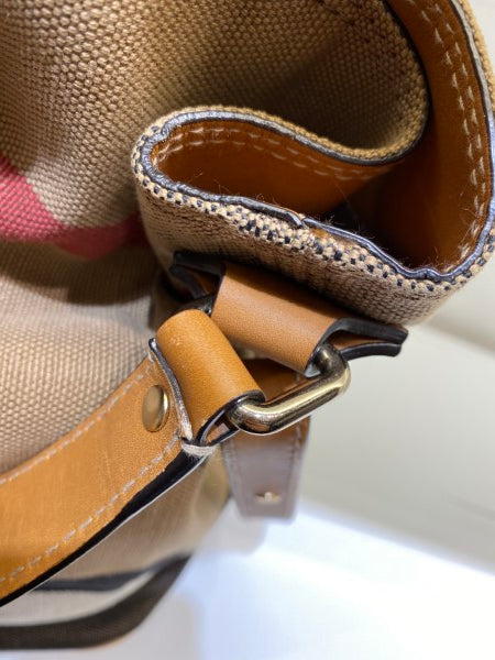 Burberry Camel House Check Bucket Bag