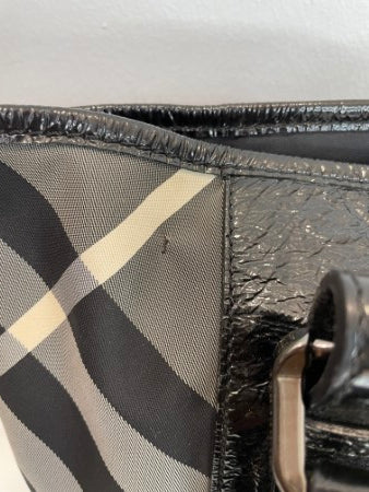 Burberry Black Beat Check Shoulder Bag