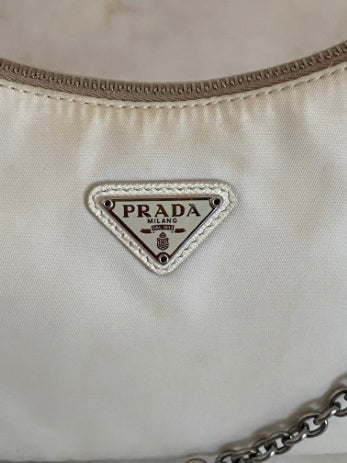 Prada Off White Nylon Re-Edition 2005 Bag