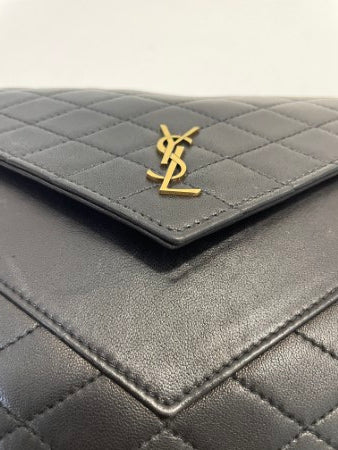 YSL Black Gaby Envelope Pouch