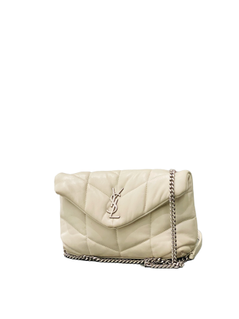 YSL Greyish Toy Puffer Bag