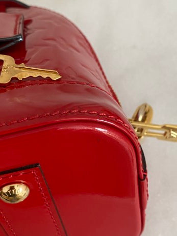 Louis Vuitton Red Monogram Vernis Alma BB Bag