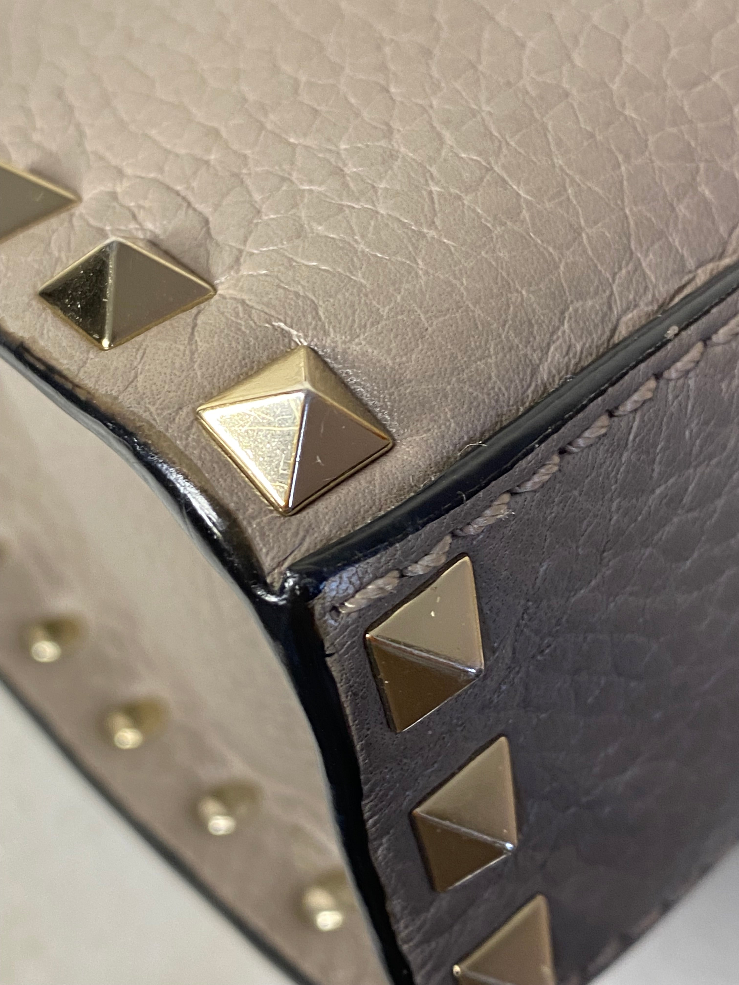 Valentino Grey Rockstud Flap Crossbody Bag