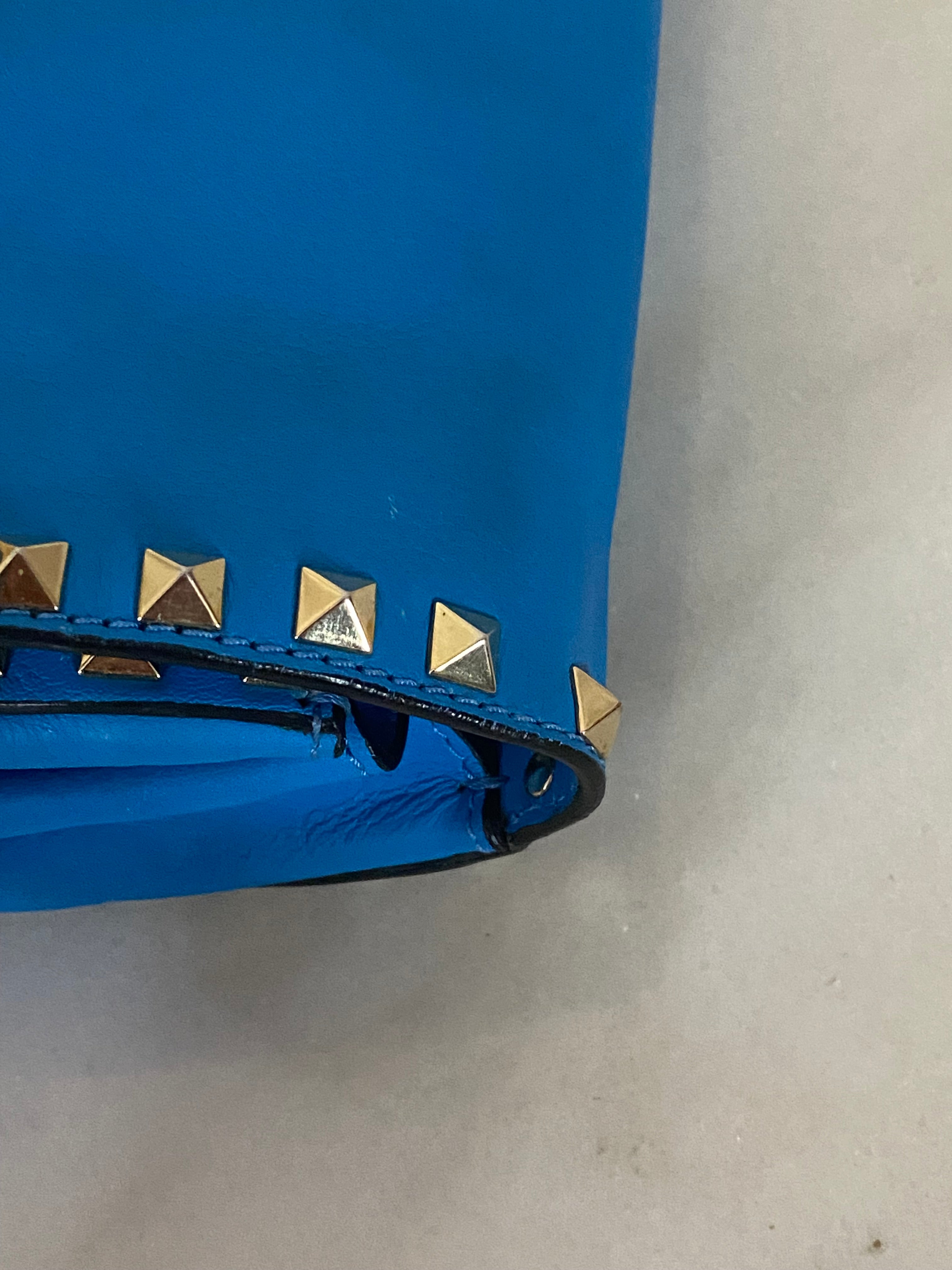 Valentino Light Blue Studded Crossbody Bag