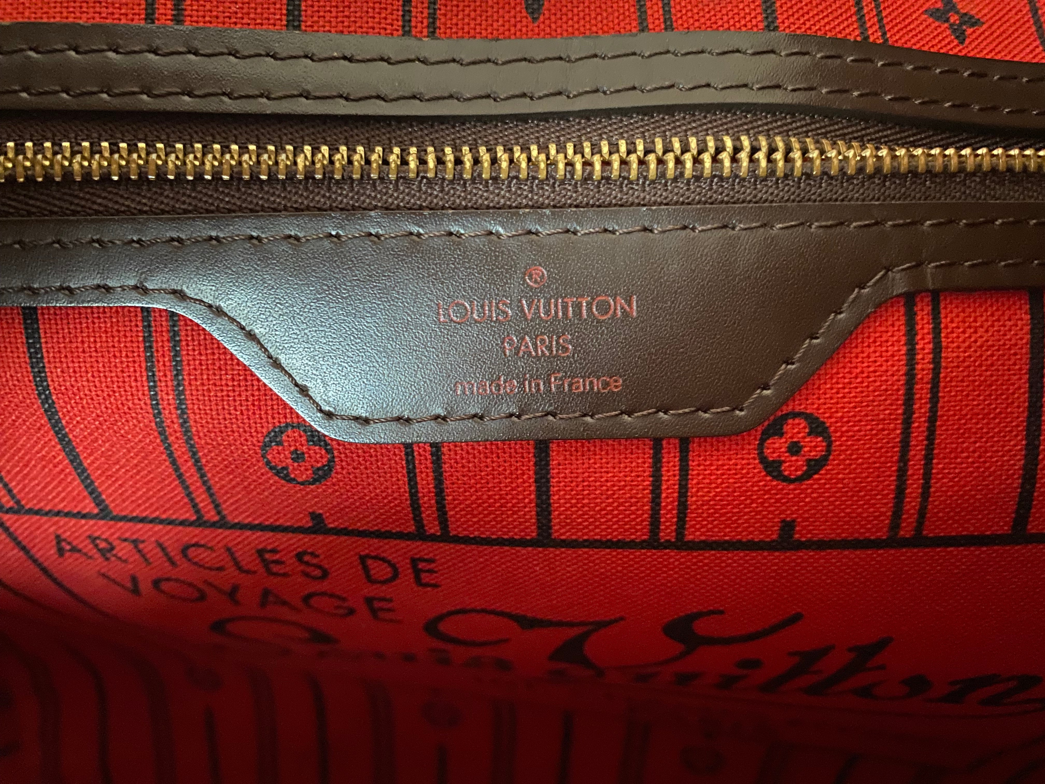 Louis Vuitton Damier Ebene Neverfull MM Bag