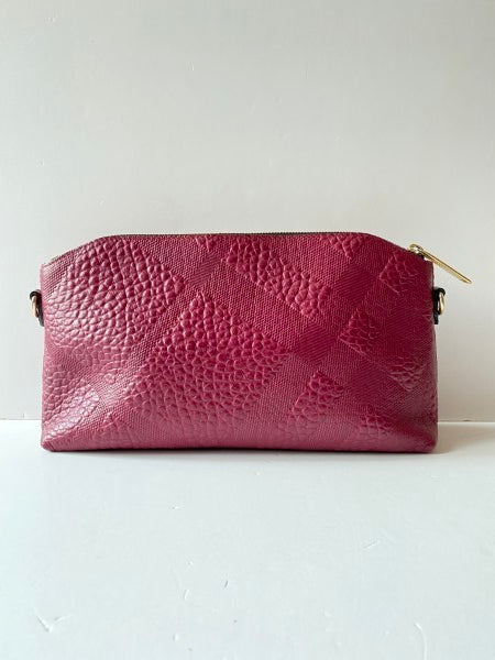 Burberry Pink Embossed Check Crossbody bag