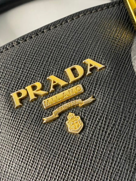 Prada Black Top Handle Tote Bag