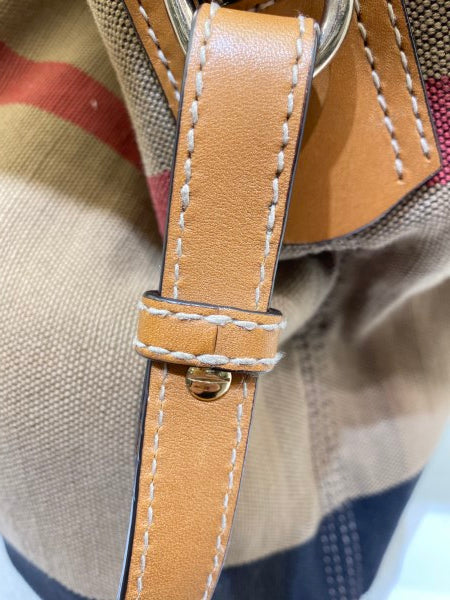 Burberry Camel House Check Bucket Bag