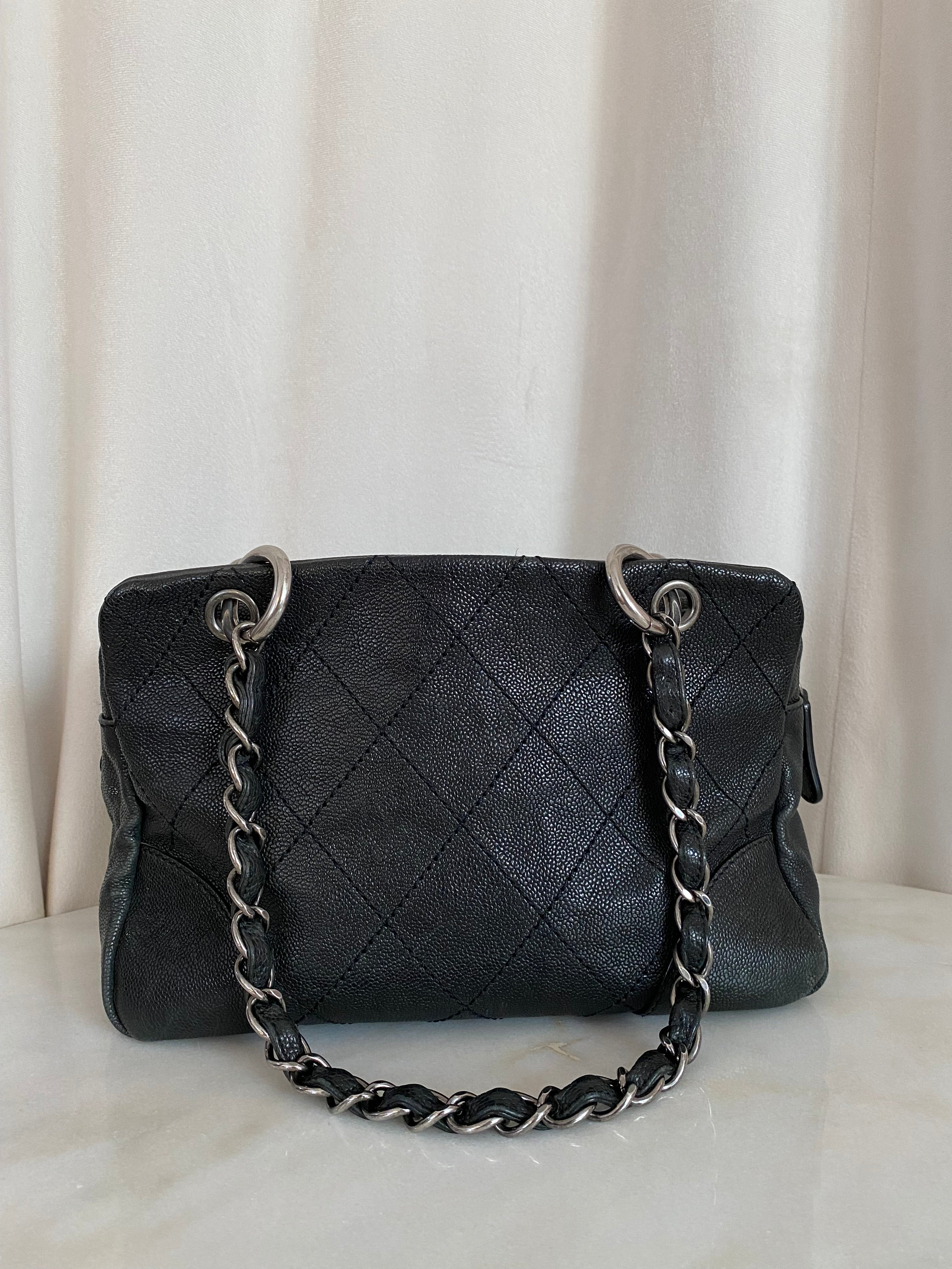 Chanel Black Distressed Outdoor Ligne Bag