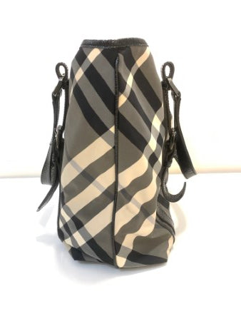 Burberry Black Beat Check Shoulder Bag