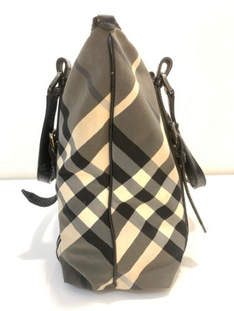 Burberry Black Beat Check Shoulder Bag