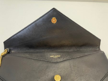 YSL Black Gaby Envelope Pouch