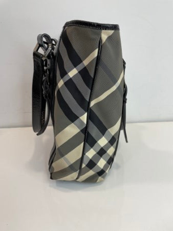 Burberry Black Beat Check Shoulder Bag