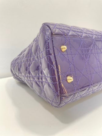 Christian Dior Soft Purple Lady Dior Large Bag