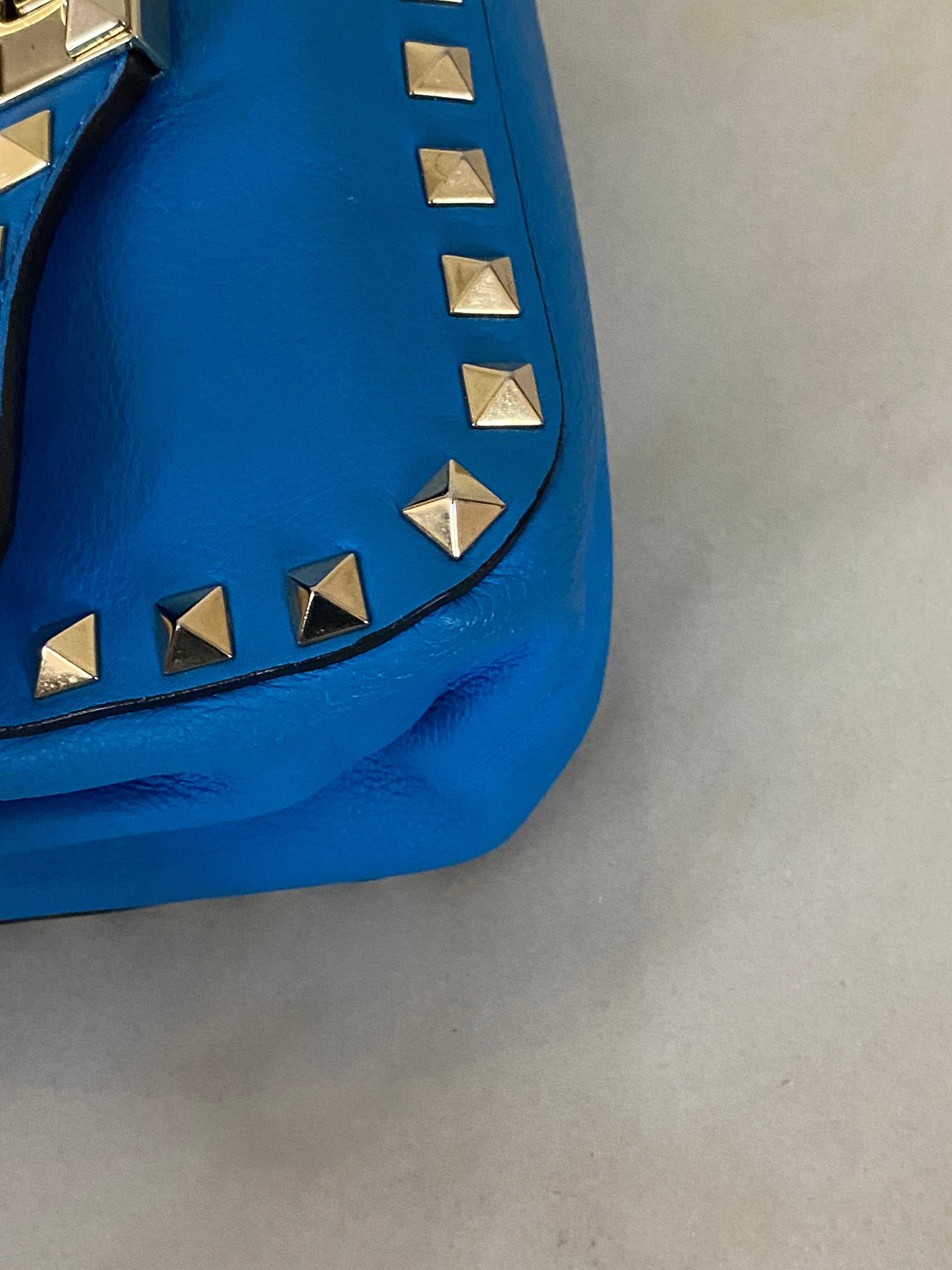 Valentino Light Blue Studded Crossbody Bag