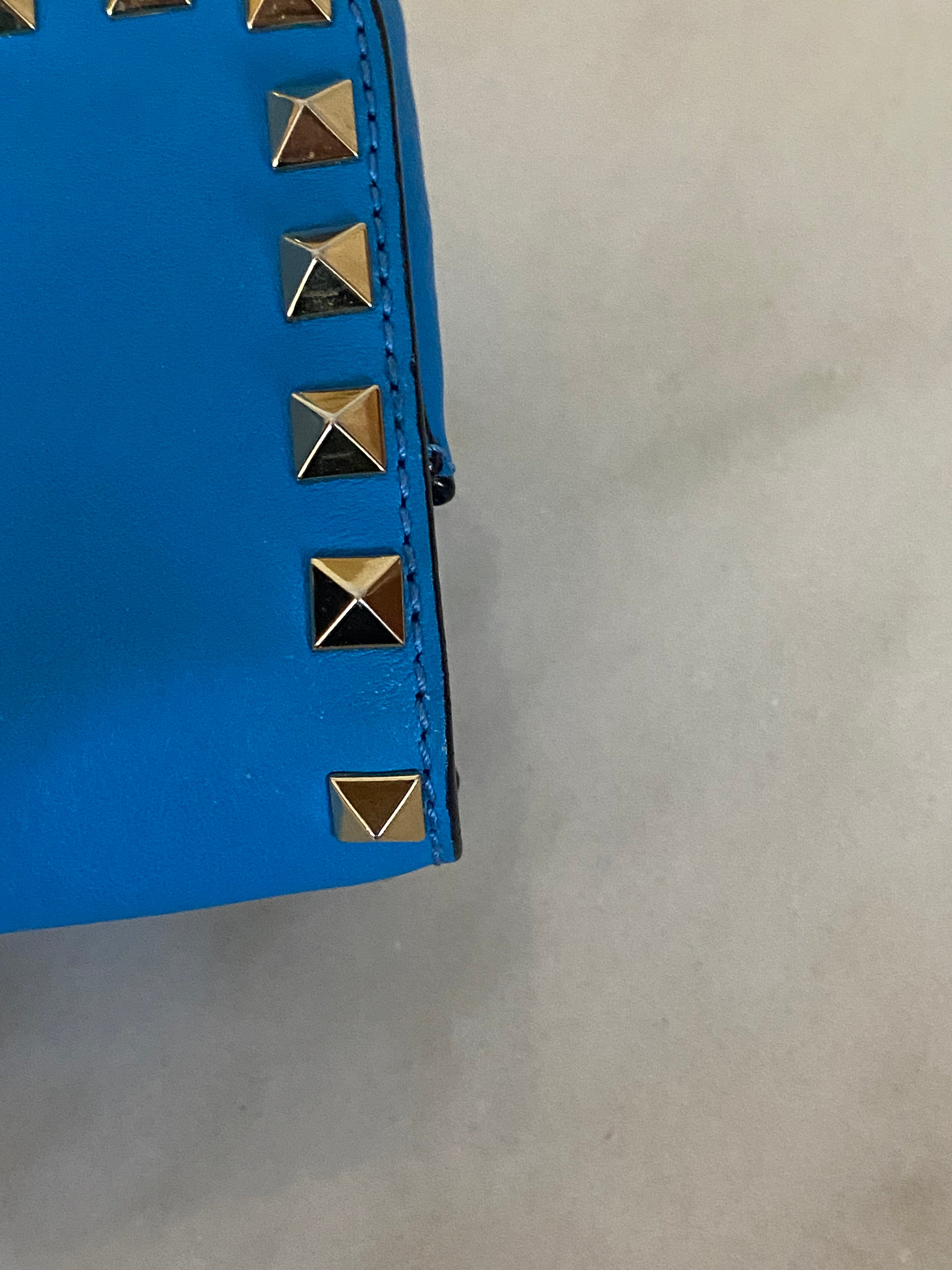 Valentino Light Blue Studded Crossbody Bag