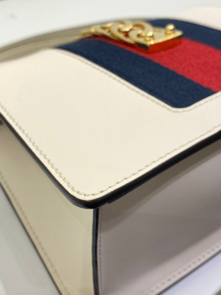 Gucci White Sylvie Mini Crossbody Bag