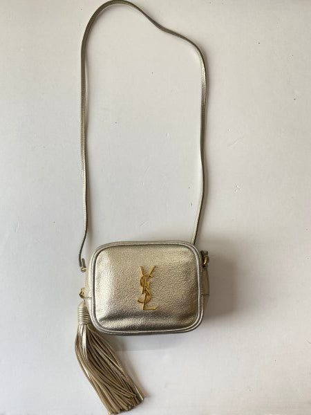 YSL Metallic Monogram Blogger Bag