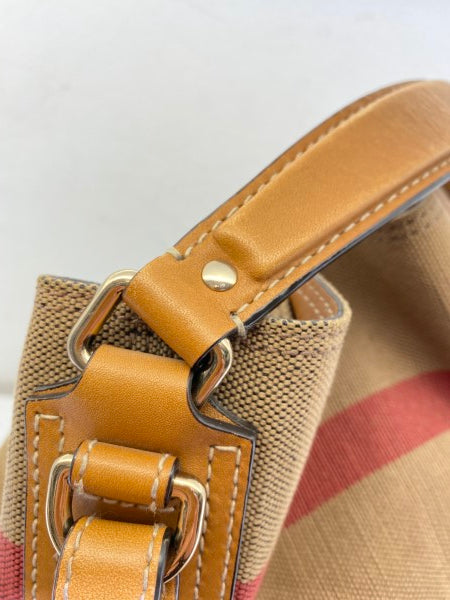 Burberry Camel House Check Bucket Bag