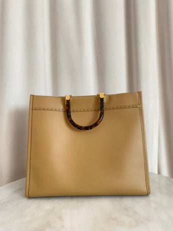 Fendi Beige Sunshine Medium Tote Bag