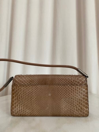 Gucci Brown Python Hobo Bag