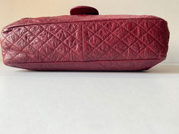 Chanel Red Crinkled Shoulder Bag