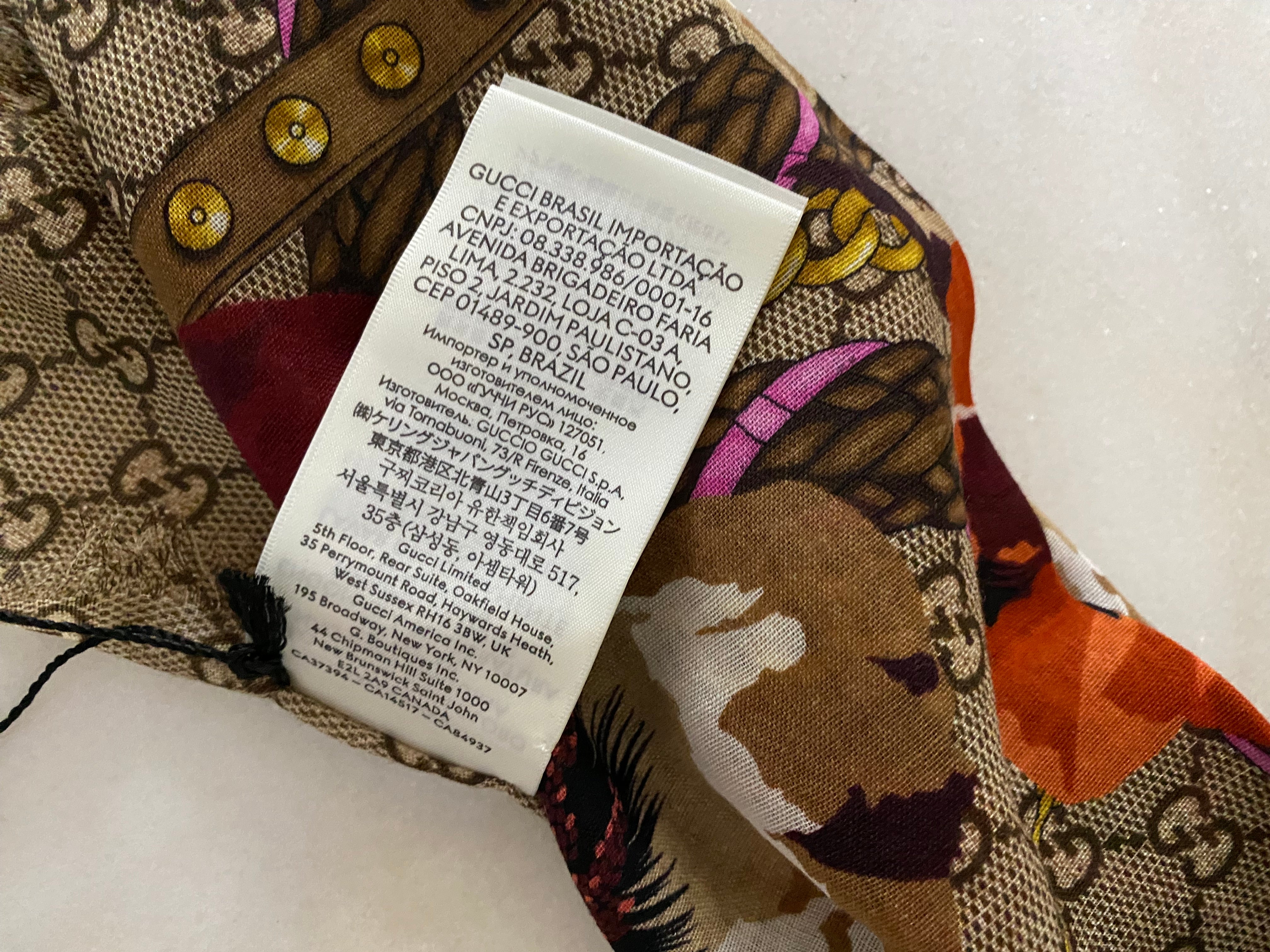 Gucci Bicolor GG Floral Scarf