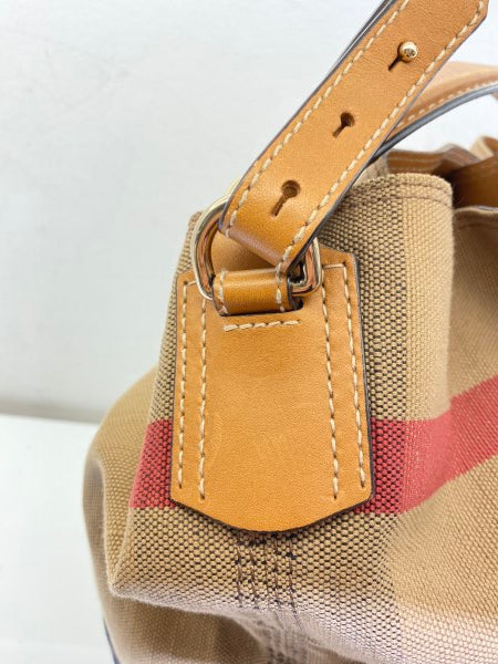 Burberry Camel House Check Bucket Bag