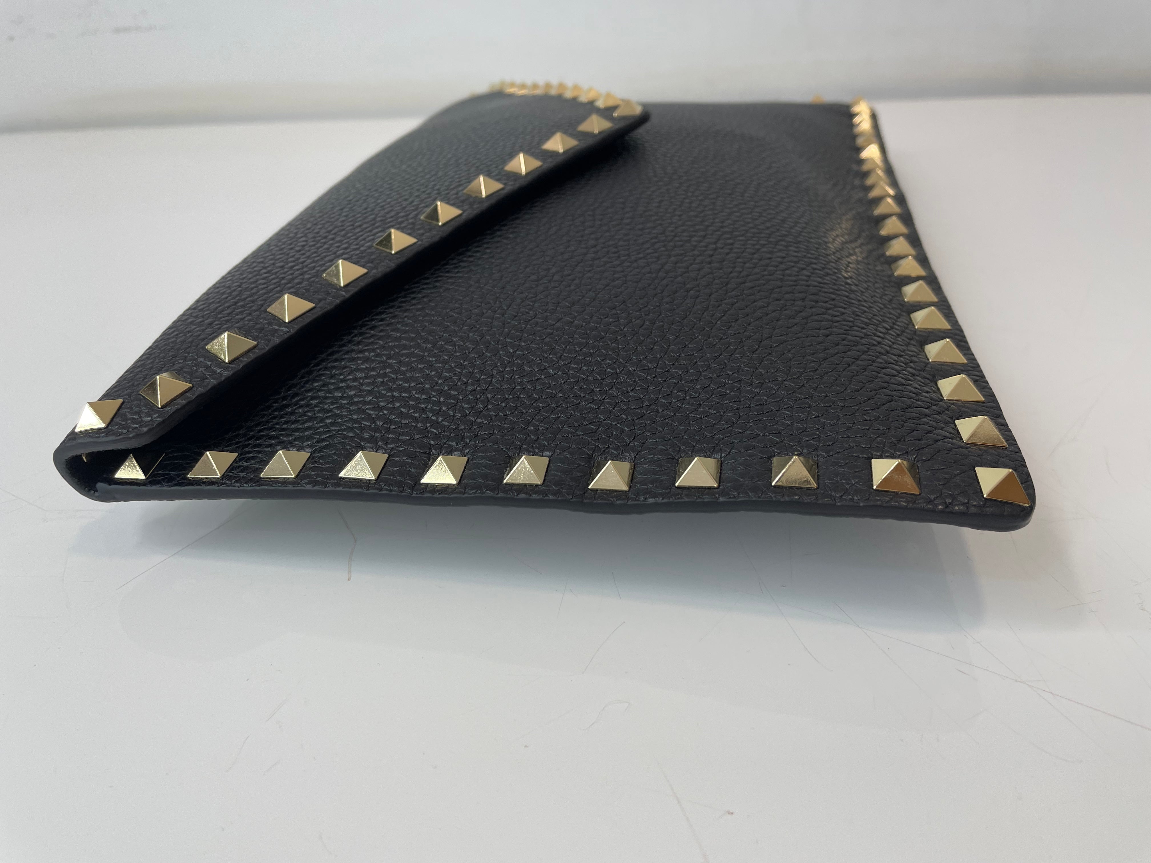 Valentino Black Rockstuds Clutch