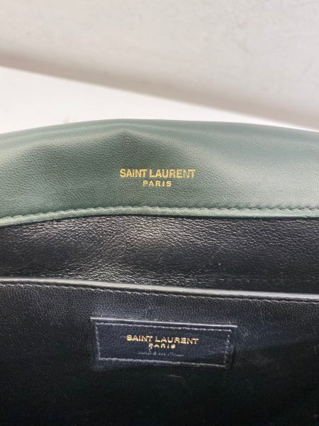 YSL Green Sulpice Medium Shoulder Bag