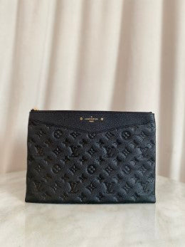 Louis Vuitton Black Monogram Empreinte Clutch