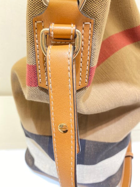 Burberry Camel House Check Bucket Bag