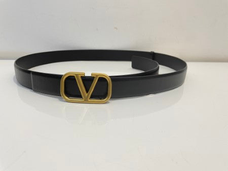 Valentino Black Vlogo Belt 44