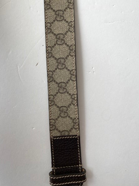 Gucci Bicolor GG Supreme Interlocking G Belt 42