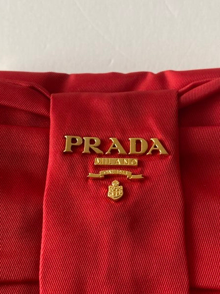 Prada Red Nylon Small Clutch