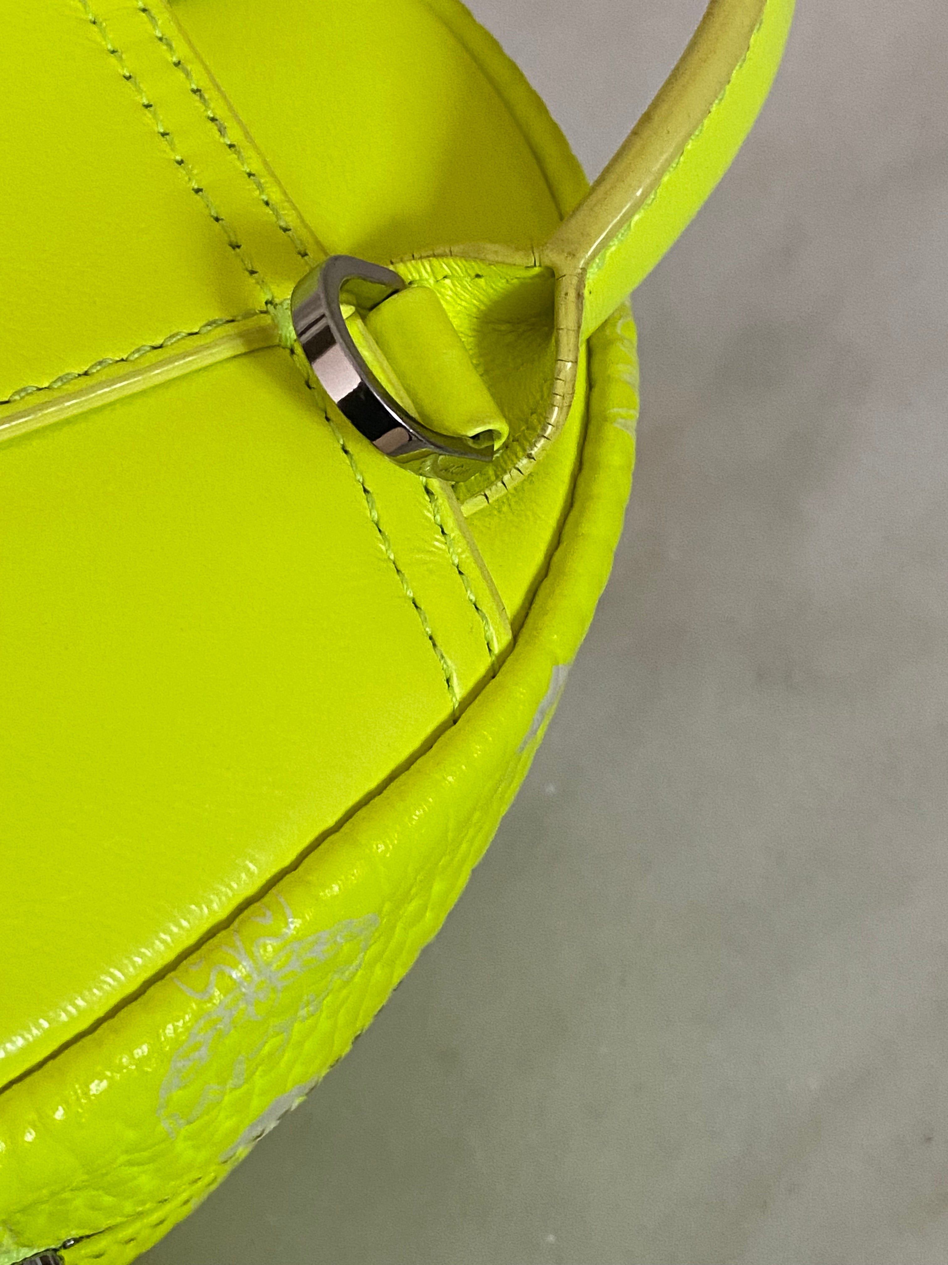 MCM Green Lemon Backpack and Crossbody Bag