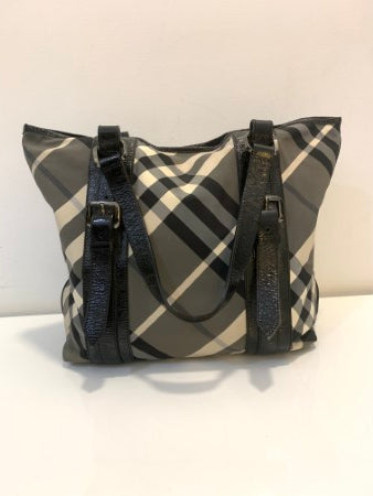 Burberry Black Beat Check Shoulder Bag