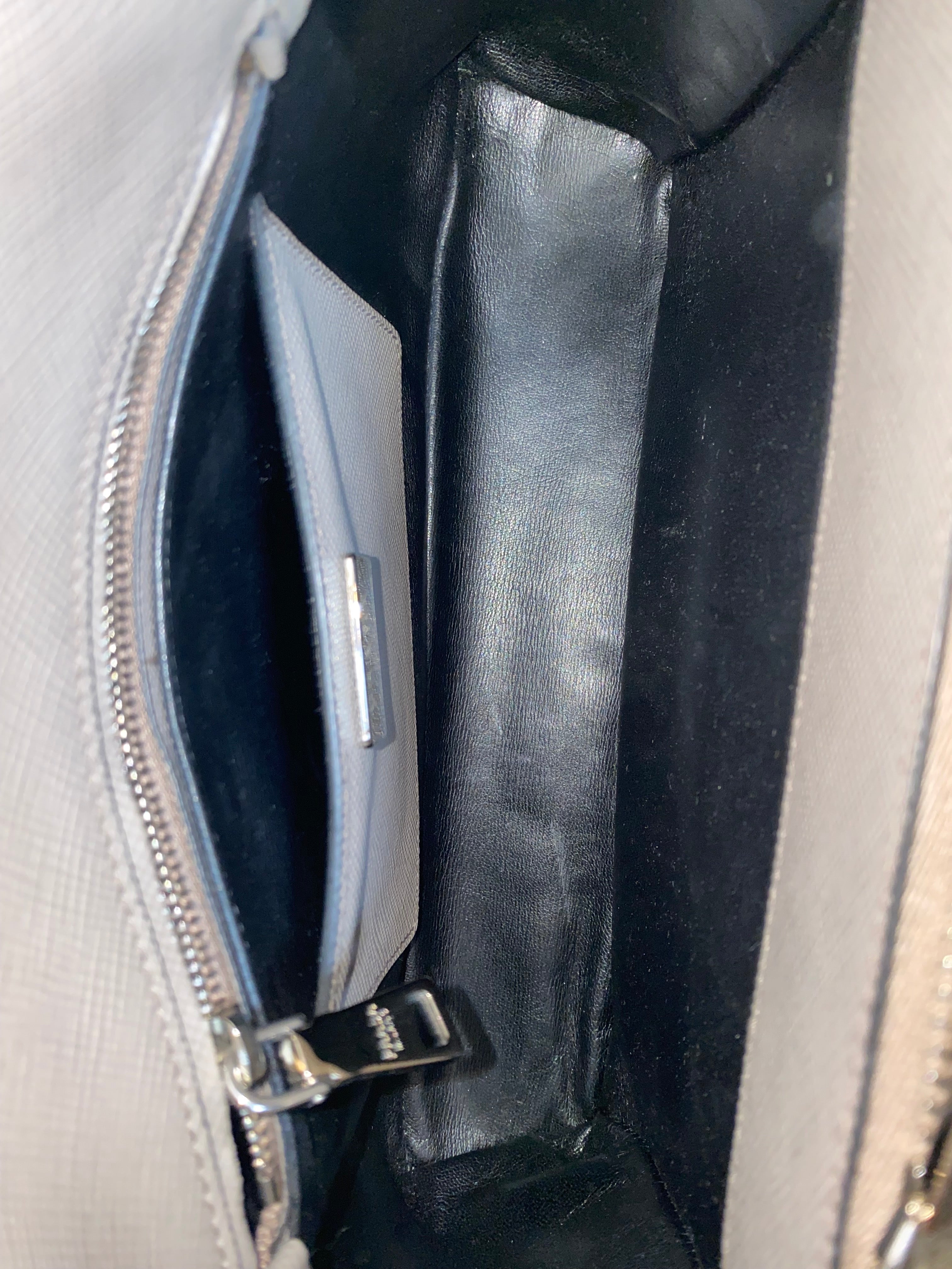 Prada Grey Twin Tote Bag