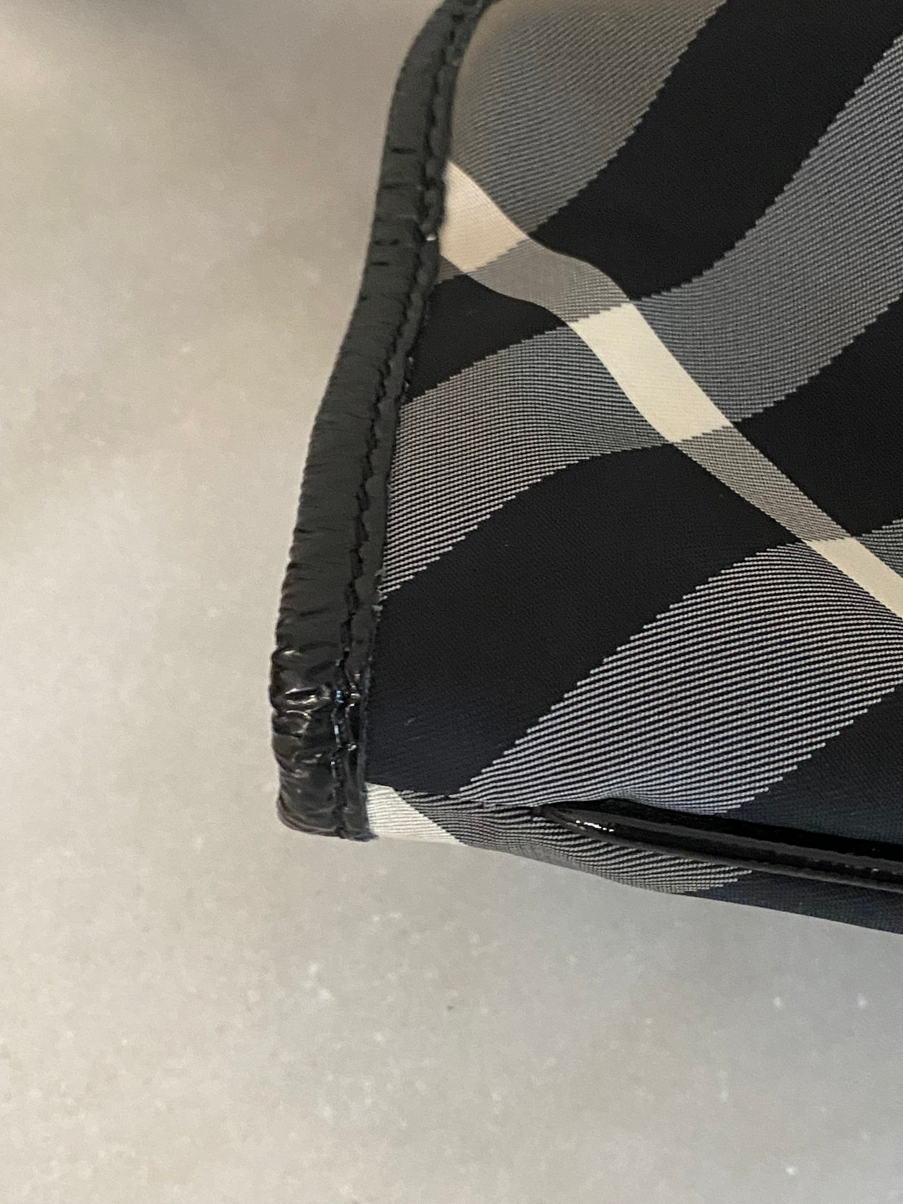 Burberry Black Beat Check Shoulder Bag