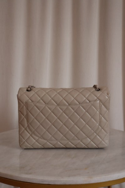 Chanel Beige Classic Jumbo Single Flap Bag