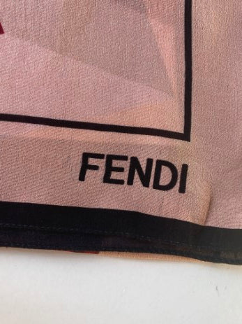 Fendi Multicolor Long Silk Scarf