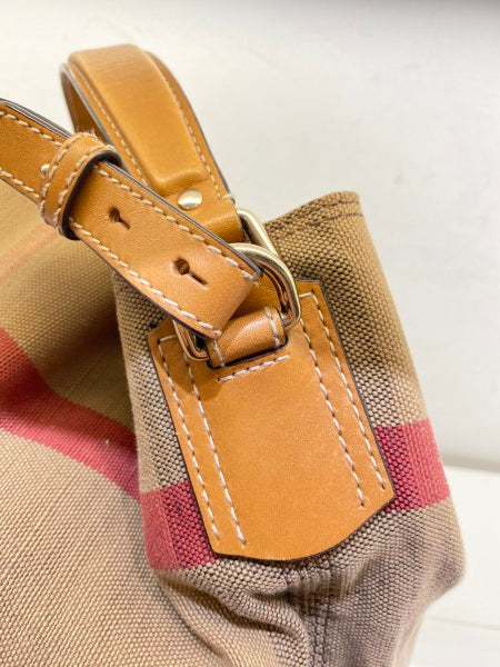 Burberry Camel House Check Bucket Bag