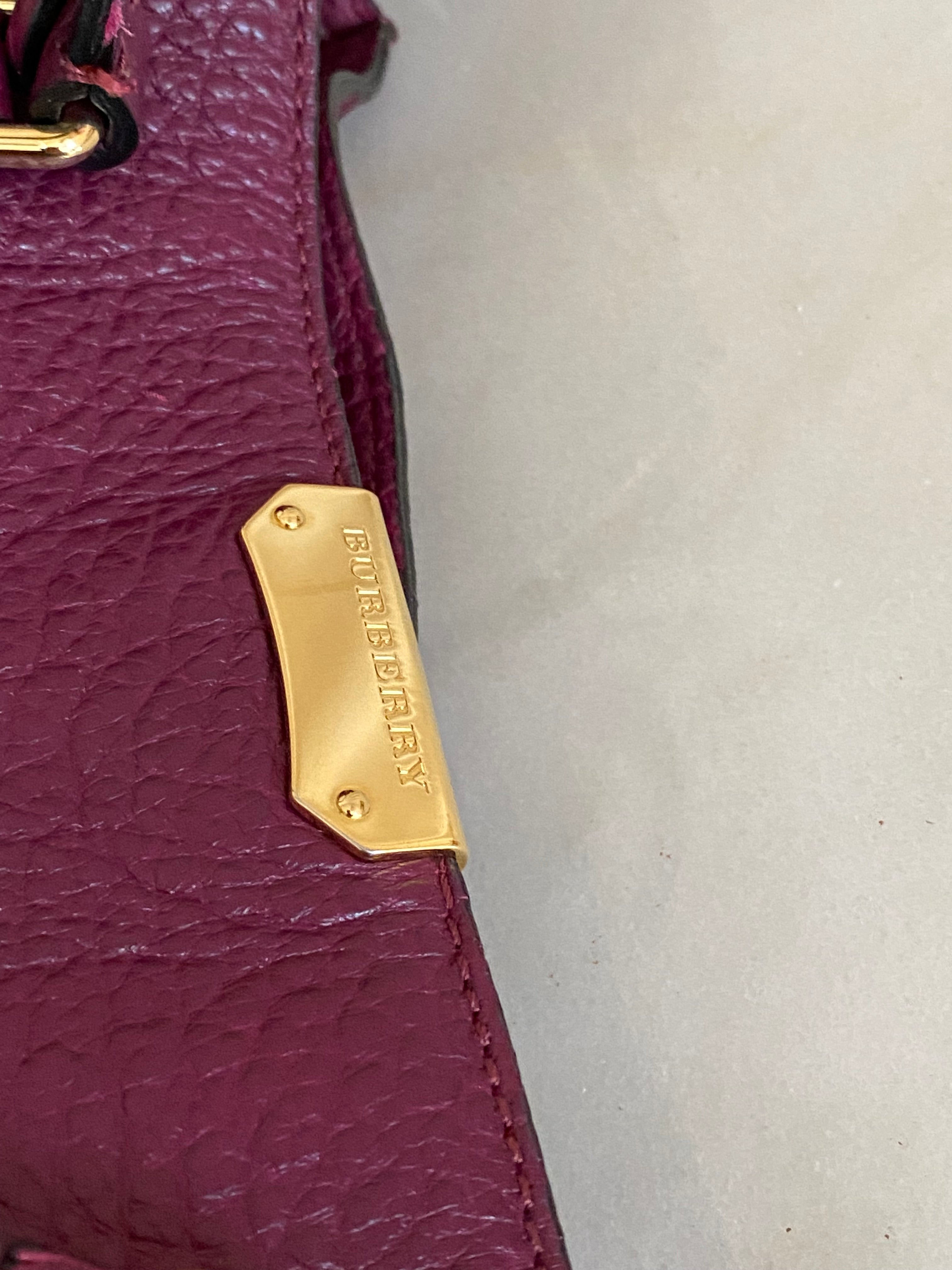 Burberry Burgundy Heritage Woodbury Shoulder Bag