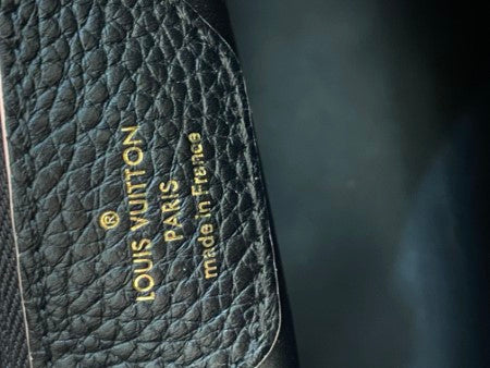 Louis Vuitton Black Capucine Tote MM Bag