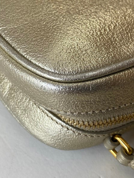 YSL Metallic Monogram Blogger Bag