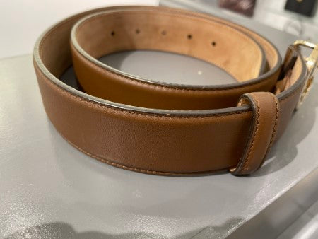 Gucci Brown GG Buckle Belt 34