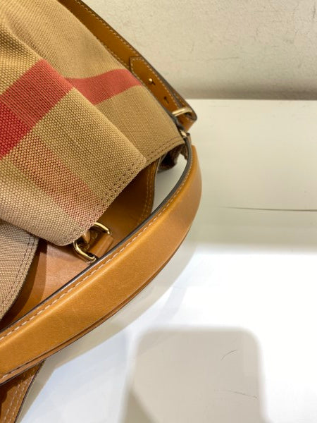 Burberry Camel House Check Bucket Bag