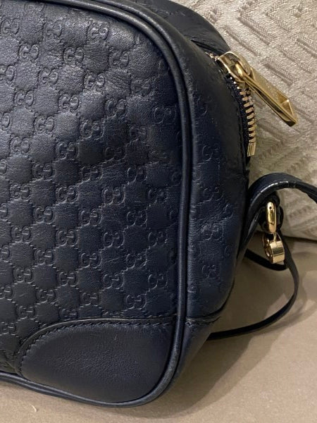 Gucci Navy Blue GG Guccissima Crossbody Bag