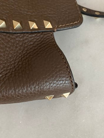 Valentino Cacao Tote Rockstud Bag